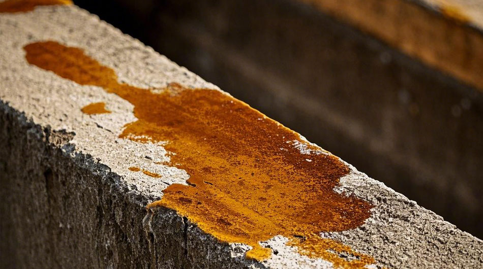 how to remove teak oil stain from concrete​?