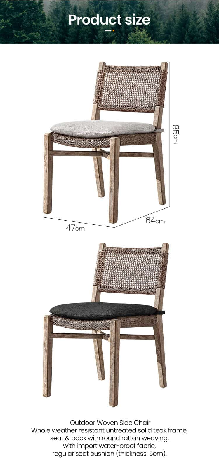 outdoor side chair